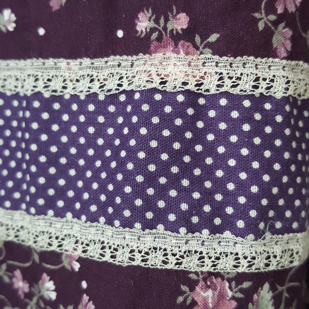 Vintage 1970's Purple Gunne Sax Prairie Dress by Jessica McClintock - Picture 11 of 14